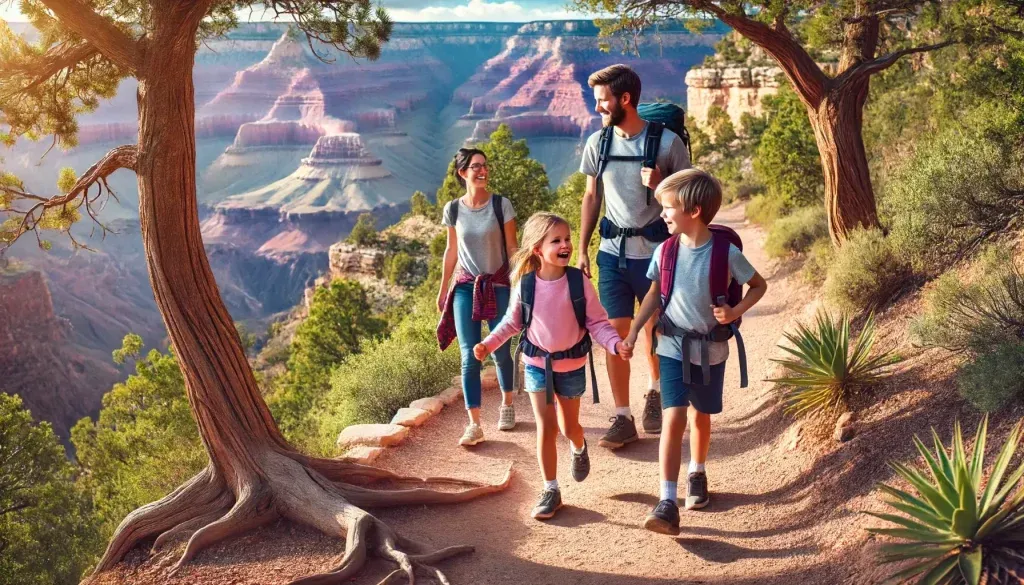 A-family-with-two-children-hiking-on-a-well-maintained.webp