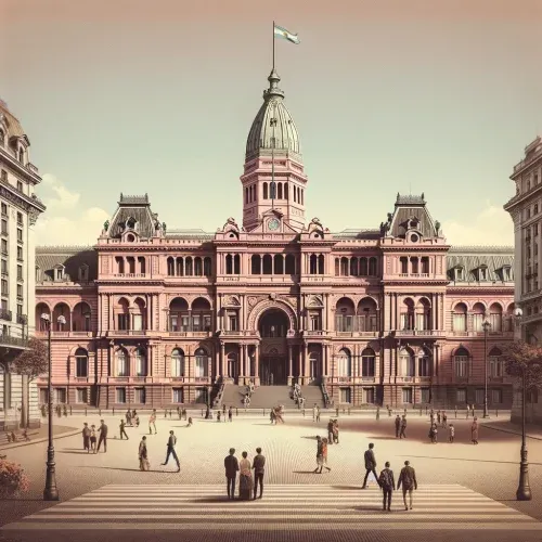 Una-imagen-cuadrada-histórica-que-muestra-la-icónica-Casa-Rosada.webp