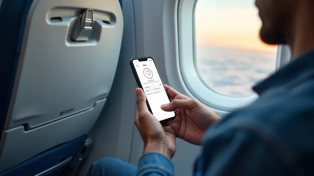 Using eSIM technology on a flight for connectivity