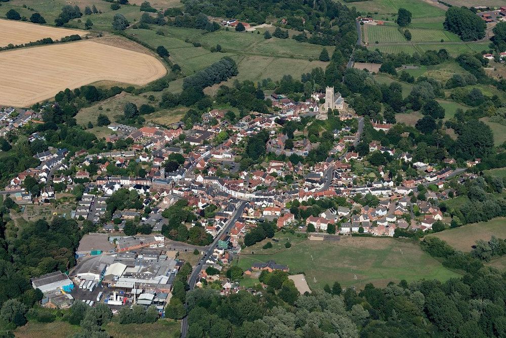 Aerial view of Eye in Suffolk UK