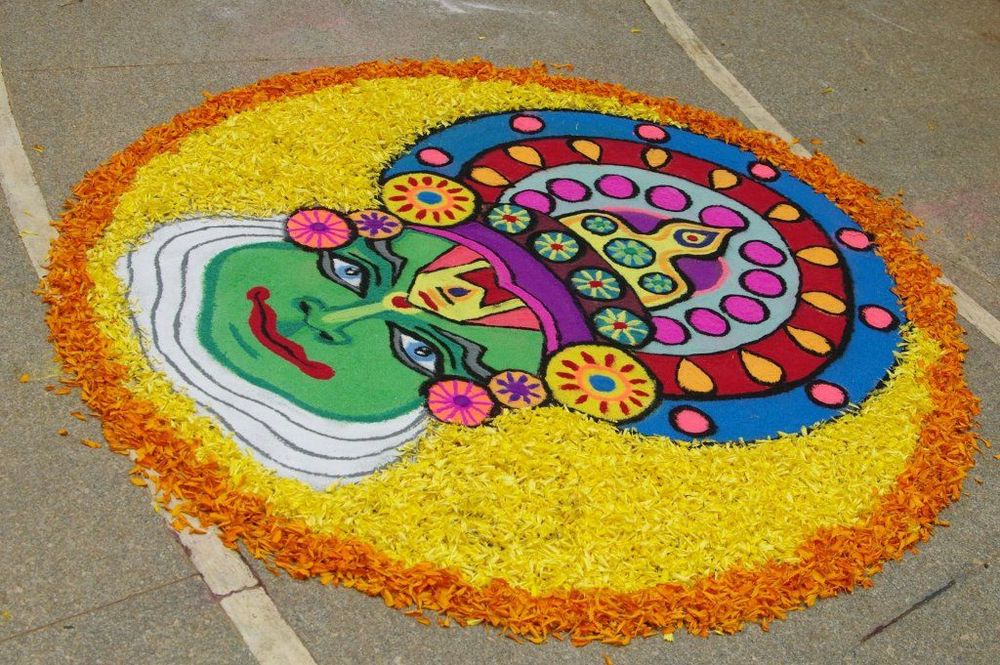Pookalam floral carpet