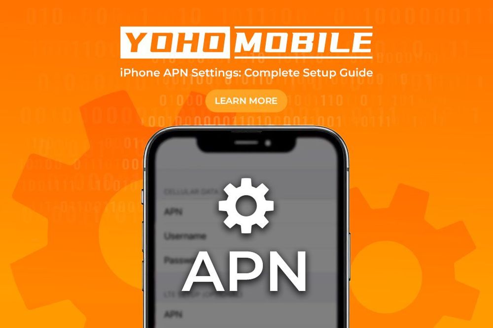 iPhone displaying APN settings on a desk