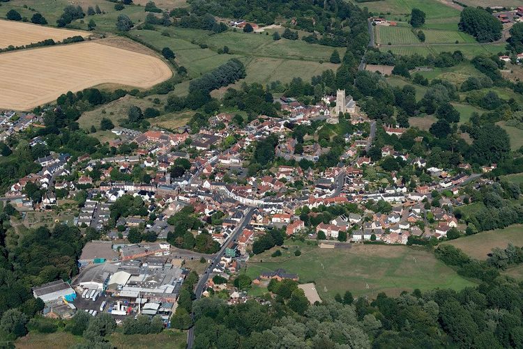 Aerial view of Eye in Suffolk UK