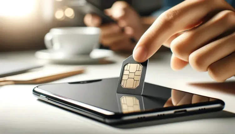 Inserting a SIM card into a smartphone
