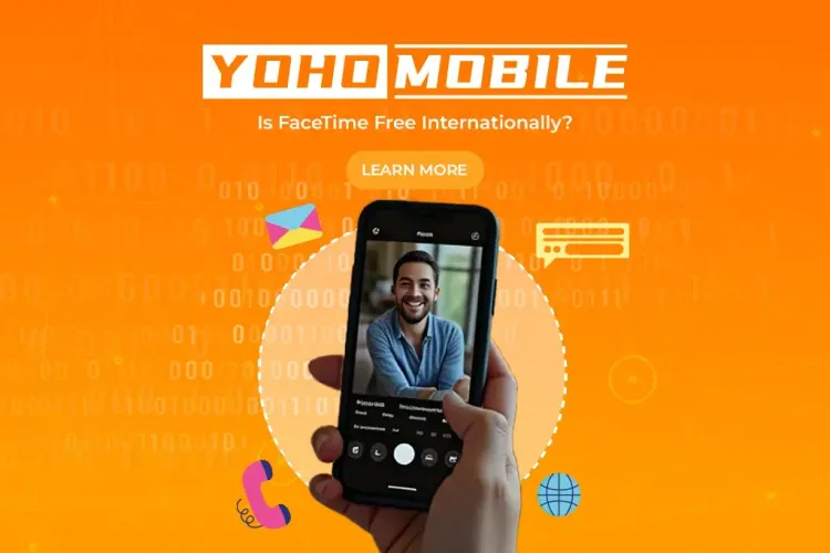 Person using FaceTime internationally