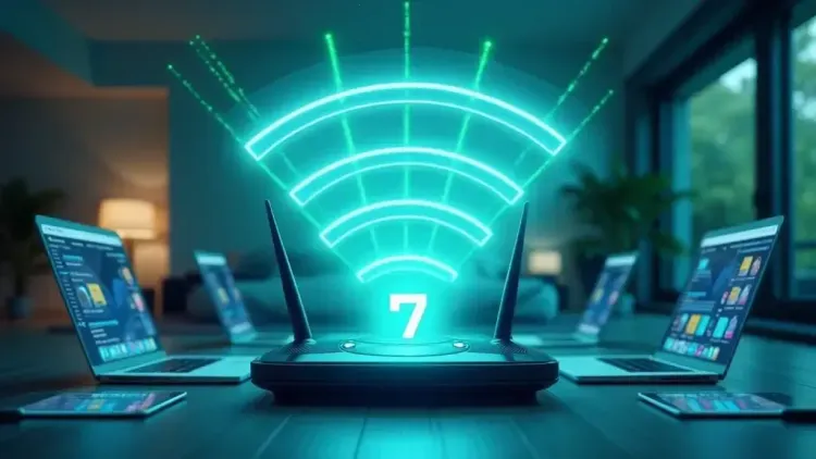 Wi-Fi 7 futuristic router for ultra-fast wireless connectivity