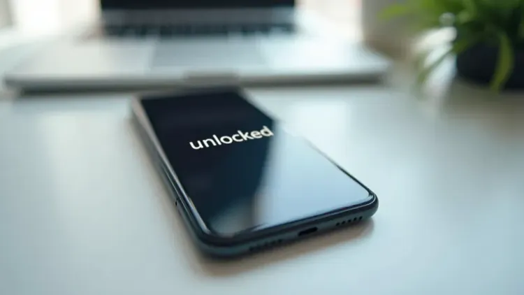 How to tell if my phone is unlocked - close-up of smartphone displaying network options