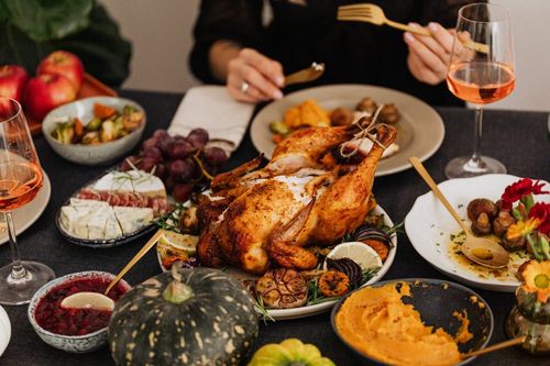 Turkey, the star of the Thanksgiving meal, is usually roasted, sometimes deep-fried or smoked