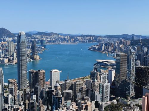 Victoria Harbour looks amazing with dragon boats and skyscrapers together in the same scene