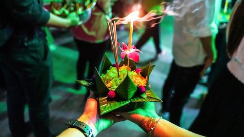 In Loy Krathong Festival you'll need banana leaves, flowers and candles