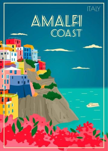 Amalfi with stunning sea views, impressive precipices, crystal-clear beaches, and lush greenery.