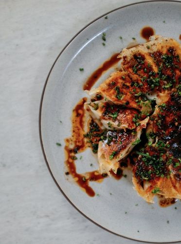 a plate of delicious dumplings