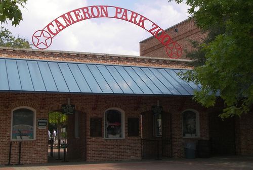 The entrance to Cameron Park Zoo in Waco, Texas.