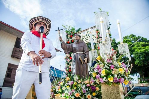 Parade in Flower festival Colombia