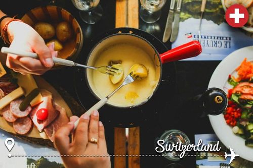 Swiss melt cheese and served it in a communal pot over a portable stove to make one of the best food in Europe.