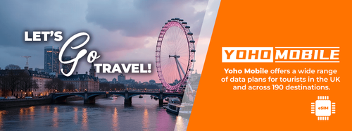 Yoho Mobile is one of the best eSIM providers in the UK and across 190 destinations.