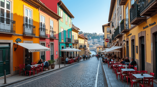 Historic Porto street scene highlighting cultural richness for digital nomads