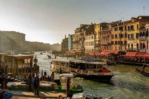 We took a waterbus, called a Vaporetto in Italian, to savor the scenic view while sipping on a fresh espresso.