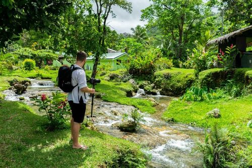 As mentioned in tje Oceania travel guide, Ambrym Island is the best island for hiking. 