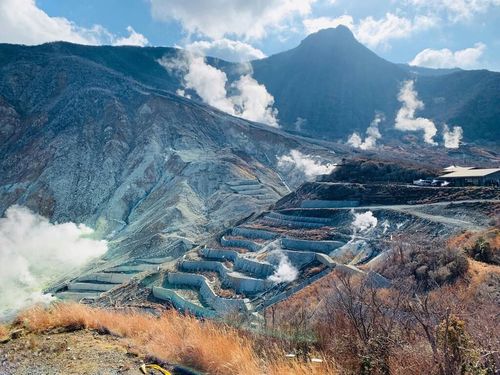 Take a relaxing hot spring bath in Japan.