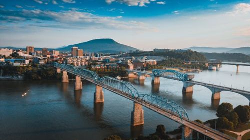 The Tennessee River is the center of Chattanooga.