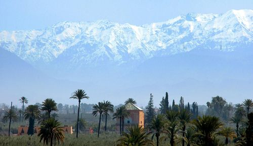 The Atlas Mountains are located about 1.5 to 2 hours south of Marrakech. 