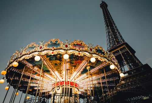 The French capital lives up to its nickname of the City of Light with its grand central avenues decorated with festive lights.